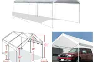 10' X 20' Portable Heavy Duty Canopy Garage Tent Carport Car Shelter Steel  Frame Image Example of 12 X 20 Steel Carport