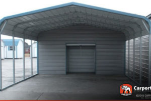 18' X 26' 2 Car Metal Carport Photo Example for 2 Car Enclosed Carport