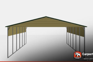 30' X 40' Top Quality Boxed Eave Car Port Facade Sample for 40 X 40 Metal Carport