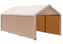 Abba Patio 10X20 Ft Heavy Duty Beige Carport Car Canopy Image Example of 10X20 Canopy Carport With Sidewalls