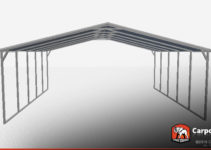 Aframe Steel Carport Triple Wide Photo Sample for Steel Carport Frame