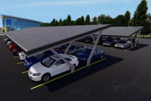 Bluetop Solar Parking  Tree System Image Sample in Cost Of Solar Carport