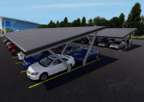 Bluetop Solar Parking  Tree System Picture Sample in Commercial Solar Carport Cost