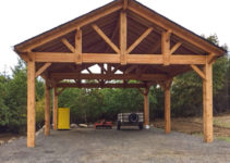 Building An Easy Diy Rv Cover  Western Timber Frame Facade Example for Wood Rv Carport Plans