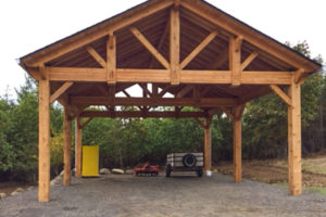 Building An Easy Diy Rv Cover  Western Timber Frame Facade Sample in Cost To Build Wood Carport
