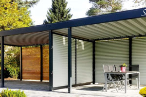 Carport Metall Doppelcarport Stahl Holz Kaufen Abstellraum Picture Example in Metal Carport With Wood Siding