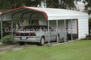 Combo Units Carports With Storage  Gatorback Carports Facade Example for Steel Carport With Storage