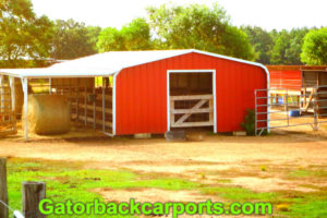 Convert A Cheap Carport Into A Barn  Gatorback Carports Facade Sample for Diy Carport Barn