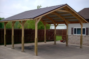 Decorating Wood Carport Canopy With Aluminum Roof For Picture Sample for Outdoor Carport Ideas