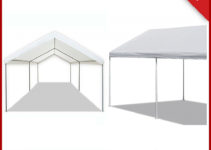 Details About 10X20 Ft Canopy Tent White Heavy Duty Steel Carport Portable  Car Shelter 6 Legs Image Example of Metal Carport Replacement Legs