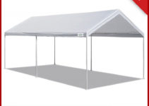 Details About 10X20 Ft Canopy Tent White Heavy Duty Steel Carport Portable  Car Shelter 6 Legs Photo Example of 10X20 Steel Carport