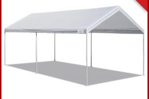 Details About 10X20 Ft Canopy Tent White Heavy Duty Steel Carport Portable  Car Shelter 6 Legs Photo Example of 10X20 Steel Carport