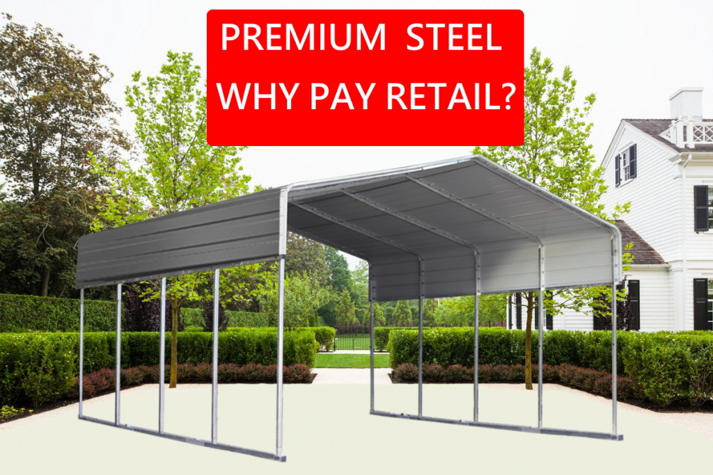 Cheapest Carports Metal Carport Kits - Details About Steel 6x9m Double Carport Kit BackyarD Shelter Diy SheD Garage Portable Pergola FacaDe Sample In Wholesale Metal Carport Kits