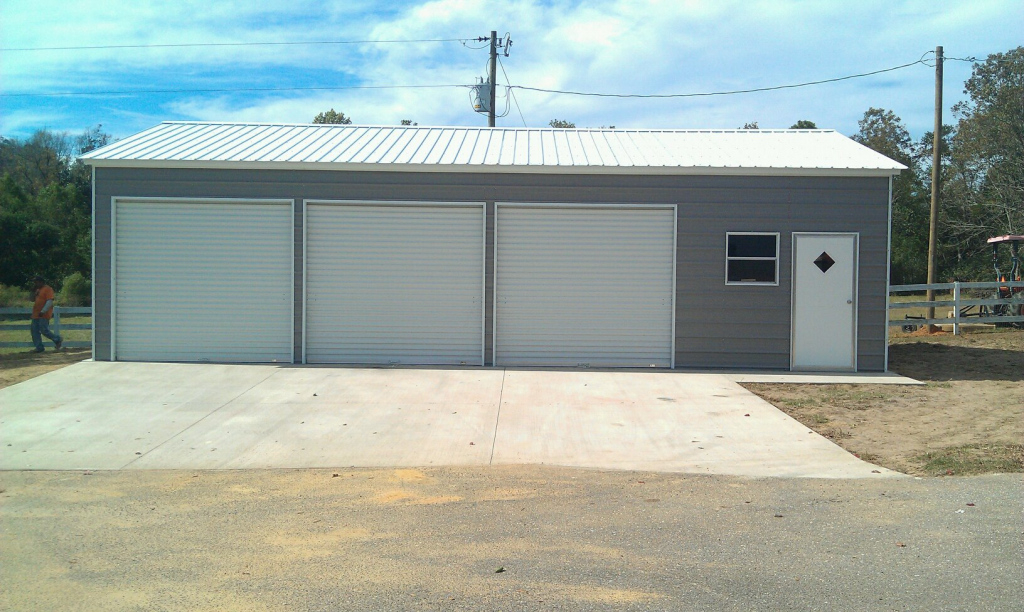 Enclosed Carport With Garage Door