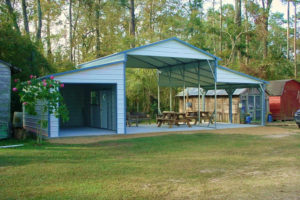 Metal Carports And Garages Ideas — Mile Sto Style Decorations Image Sample for Garage With Carport Ideas