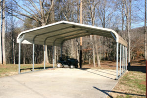 Portable Metal Garages Styles — Mile Sto Style Decorations Image Sample in Double Metal Carport