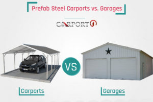 Prefab Steel Carports Vs Garages  Carport1  Medium Facade Example in Metal Carport Options