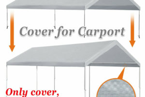 Replacement Canopy For 10X20' Carport Tent Top Garage Cover Only W Bungee  Cords Photo Sample for Carport Canopy Replacement Covers