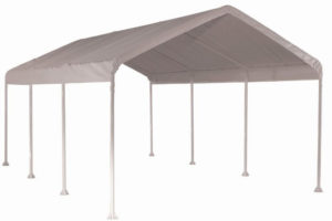 Shelterlogic 10 Ft W X 20 Ft D Supermax Heavyduty 8Leg Canopy In White  With Industrialgrade Slipfit Steel Frame Image Example in Carport Canopy Heavy Duty