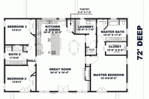 Southern Style House Plan 64599 With 3 Bed 2 Bath 2 Car Garage Photo Sample of House Plans With Carport On Side