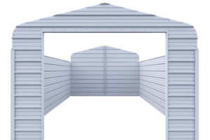 Versatube Enclosure Kit For 12 Ft W X 20 Ft L X 7 Ft H Steel Carport Facade Example of Enclosed Carport Kits